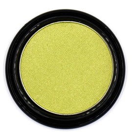 Pure Ziva Chartreuse Bright Neon Yellow Green Shimmer Pressed Powder Single Vegan Eyeshadow; Talc, Paraben & Cruelty Free