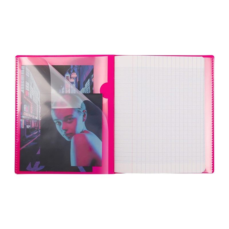 Clairefontaine 941723C Koverbook Neon Stapled Cover Polypropylene Opaque 11 x