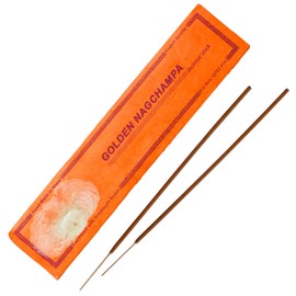 Bodhi® Premium Golden Nagchampa Incense Sticks from Nepal, 100% Natural & Organic, Pack of 15