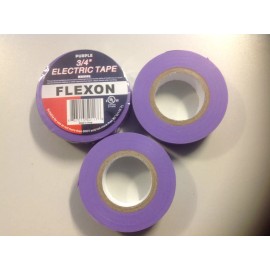 FLEXON Purple  Electrical Tape, 20 yds length x 3/4" Width, Purple (Pack of 3)