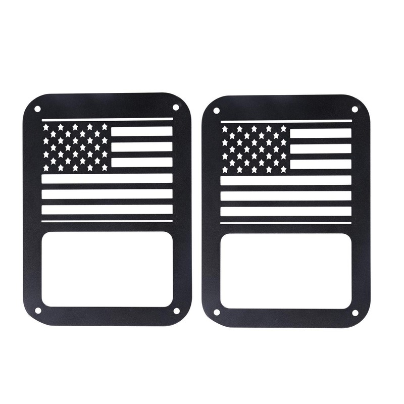Hooke Road JK Tail Light Cover Taillight Guard US Flag