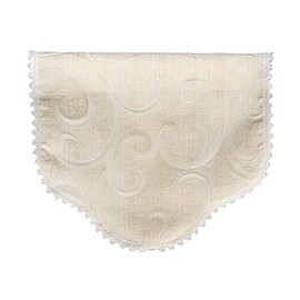 Cream Scroll Swirl Design Single XL Chair Back Lace Trim Furniture Cover