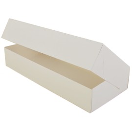 Southern Champion Tray 24243 Paperboard White Window Bakery Box, 12-1/2" Length x 5-1/2" Width x 2-1/4" Height (Case of 200)
