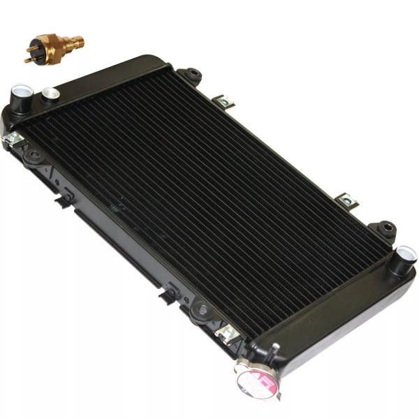 Caltric Radiator W/Sensor for Kawasaki KAF620 Mule 3010 4X4 Hardwoods