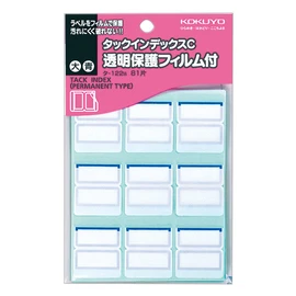 Kokuyo tack index large clear protective film 27 X 34 mm, 81 Piece Blue Thalia – 122B