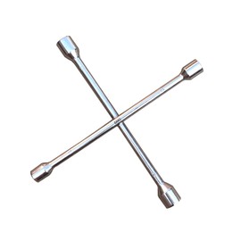 EXXO Tools Universal Heavy Duty 4 Way Lug Wrench Crosswrench Spare Tire Iron Wheel Nut Spanner Car Jack Ratchet Wrench Lug Tool for Metric Tires