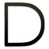 D Capital Block Letter Cookie Cutter with Easy to Push