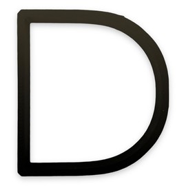 D Capital Block Letter Cookie Cutter with Easy to Push Design (4 inch)