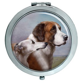 St.Bernard und Windhund (Dignity und Grace) von Carl Reichert Kompakter Spiegel