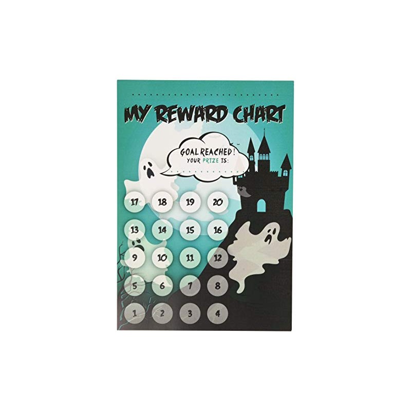 School Stickers A4 Haunted House Reward Chart and Stickers -