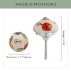 Shyamvun Cabinet Knobs Boho Grey Ceramic Dresser Pull Handle Kitchen