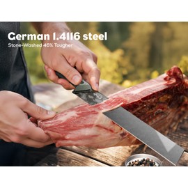 ODERFUN 12 Inch Slicing Carving Knife - German Rust-Resistant Full-Tang Steel, G10 Non-Slip Outdoor Handle - BBQ & Brisket Knife for Spanish Ham, Turkey - Professional Chef Knife-Gift For Man