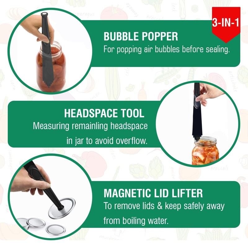 LEONICE Canning Supplies Starter Kit,Water Bath Canning Pot with Rack