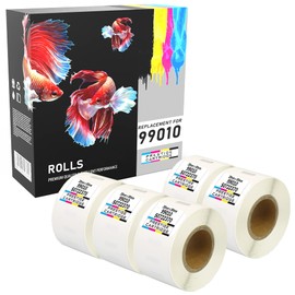 Compatible Seiko SLP-2RL / SLP-2RLH Whte Address Label Roll (130 Labels per Roll) for Seiko SLP Pro, Smart Label Printer 100, 120, 200, 220, 240, 410, 420, 430, 440, 450 (28mm x 89mm) - FIVE ROLLS