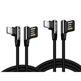6ft and 10ft Long USB-C Cable Angle Cord for Gaming Fast Charge Compatible with Lenovo Tab M11 (2024)/M10(2023)/M9(2022), Type-C Power Wire 90 Degree L-Shaped Braided