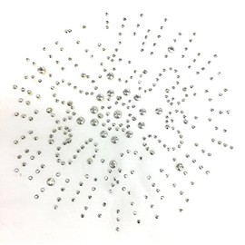2 Starburst " Iron On Faux Rhinestone Transfer Crystal Hot Fix Motif -T-Shirt Appliquee DIY 8" x 8''
