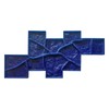 Random Stone Wall Stamp WSM 10513, 34" x 16" (Blue)