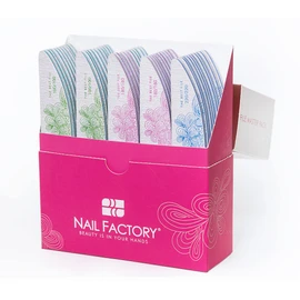NAIL FACTORY - Pack de Limas Para Manicure Master File Pack, 50 Limas de doble cara. 25 limas grano 100/100, 15 limas grano 150/150 10 limas grano 220/220