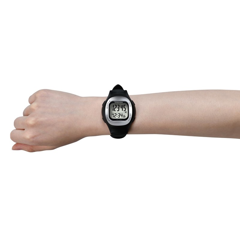 YAMASA Watch Pedometer (WATCH MANPO) Black [Wristwatch Style Pedometer]
