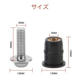 LOYELEY 10pcs M5 5mm Bolts Wellnut Windshield Screws Windscreen Cowl Screen Screen Bolts with Washer Allen Wrench for Kayak Motorcycle Motorcycle Bike (Silver)