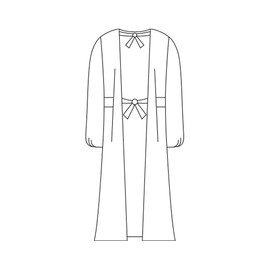 Unisex Apron with Sleeves White 3L 84-301