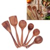 Kitchen Utensils Set Wooden Spatulas Spoons Comfortable Grip Minimaliset Kitchen