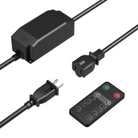 BroadLink Outdoor Christmas String Lights Dimmer 240W with RF Remote Control Plug in Waterproof Brightness Dimming for LED or Incandescent Bulbs Patio Lights