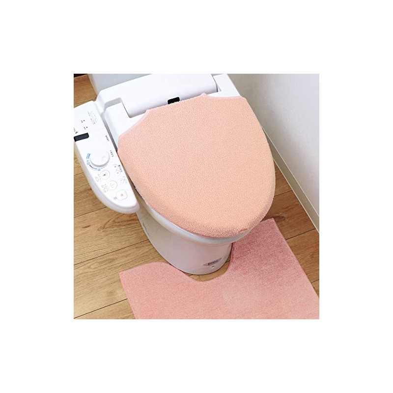 Kakiuchi Choice All Fit Toilet Lid Cover, Solid Pink