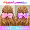CAKURE Led Bow Hair Clip Pearl Tulle Hair Bow Barrettes
