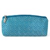 Value Arts Silk Damask Greek Key Teal Zippered Glass Case