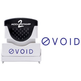 ACCU-STAMP2 Message Stamp with Shutter, 1-Color, VOID, 1-5/8" x 1/2" Impression, Pre-Ink, Blue Ink (035584)