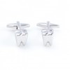 MRCUFF Dentist Tooth Teeth Dental Cufflinks Pair in Presentation Gift
