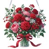 VODAPYC Valentine Rose Diamond Painting Acrylic Hanging Kits for Adults,