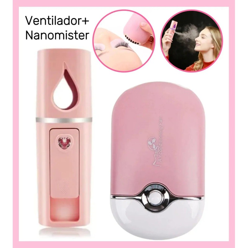 Ventilador + Nanomister Extensiones Pestañas Color