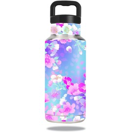MightySkins Skin Compatible with Ozark Trail Water Bottle 36 oz wrap Cover Sticker Skins in Bloom