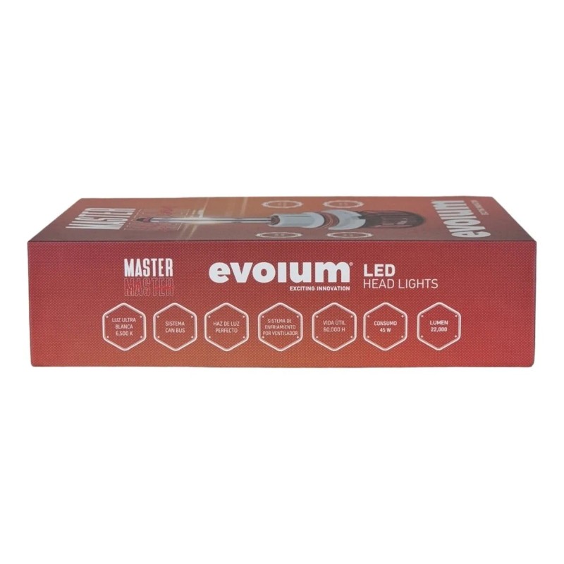 Focos Led Kit Automotriz 4 Caras Master 22000lm Luz Blanca
