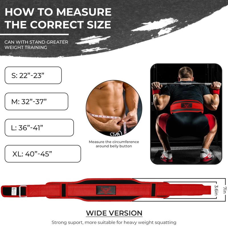 Weight Lifting Belt Double Strength 5.5 Padded Neoprene Back Gym