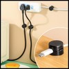 6 Stück Kabelhalter Kabelclips,Magnetische Selbstklebende Kabel Organizer,Orbicular Kabelclips Kabelhalterung,Schwarz Kabelhalter