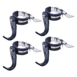 Chinflly Tube Hook,Stainless Steel Adjustable Shelf Pole J Hooks Fit for 15-29mm Rod Inner Dia Rod,Heavy Duty Utility Hooks for Bathroom Wardrobe Pipe Hanger,Single Hook