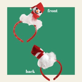 Needzo Christmas Snowman Headband, Festive Holiday Hair Accessory, One Size Fits Most, 8.25 Inches
