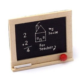 MyTinyWorld Dolls House Miniature Childrens Wooden Chalkboard
