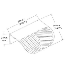 RZDEAL Solid Brass Edge Pulls for Cabinets Brushed Gold Leaf Knobs and Pulls for Dresser Drawers (2, Overall Length:2-3/8"(60mm))