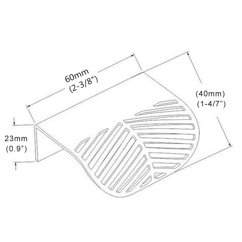 RZDEAL Solid Brass Edge Pulls for Cabinets Brushed Gold Leaf