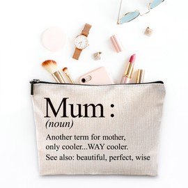 Sufamb Mum Gifts Makeup Bag, Best Mom Gifts for Mother's Day Birthday from Son and Daughter Cosmetic Bags, Gift for Mother Portable Small Toiletry Bag Zipper Makeup Pouch