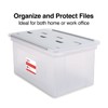 STAPLES Hanging File Folder Box, Storage Bin Organizer, Wing Lid,