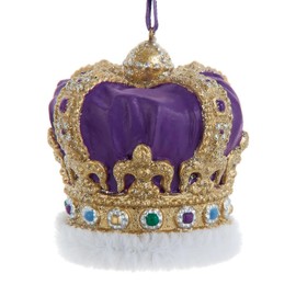 Kurt Adler 2.35"" British King Charles Coronation Crown Christmas Ornament