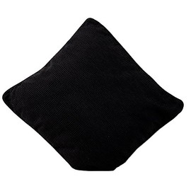 VIVA Home Cushion 45 x 45 cm Plain Sofa Cushion in Bouclé Look Including Filling for Decoration (Black)