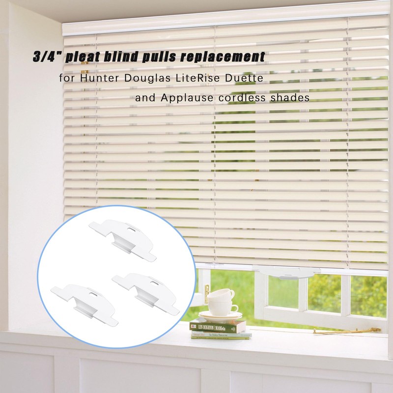 3/4" Pleat Lite Rise Handles Blind Pulls for Hunter Douglas