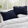 KKJIAF Ruffle Pillow Cases Queen Size Set of 2, Ruffled