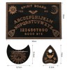 Ieron Ouija Board and Tarot Card Holder Set Wooden Black